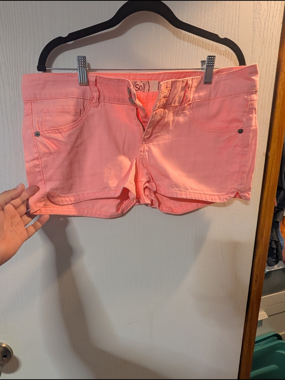 SO Pink Denim Short Shorts (C113)
